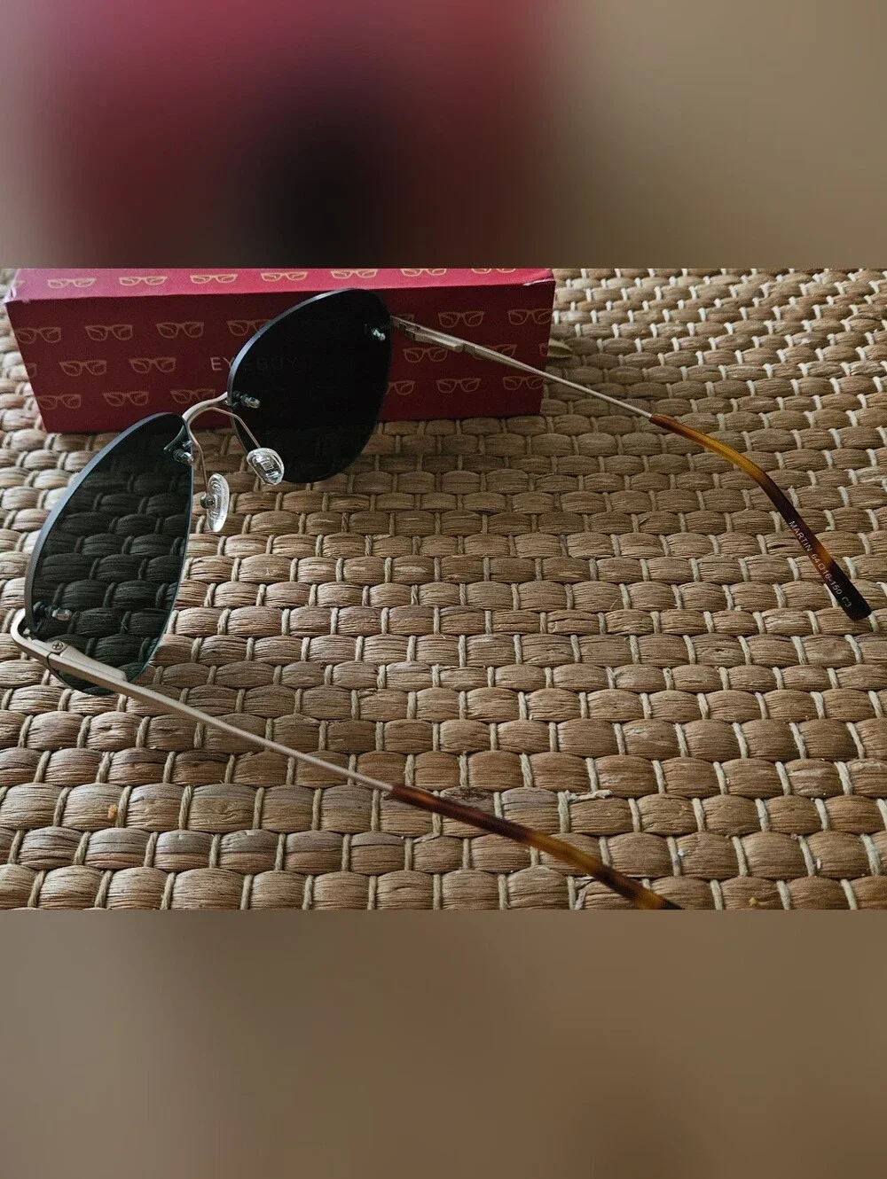 EyeBuyDirect Rimless Aviator Men/Women Sunglasses